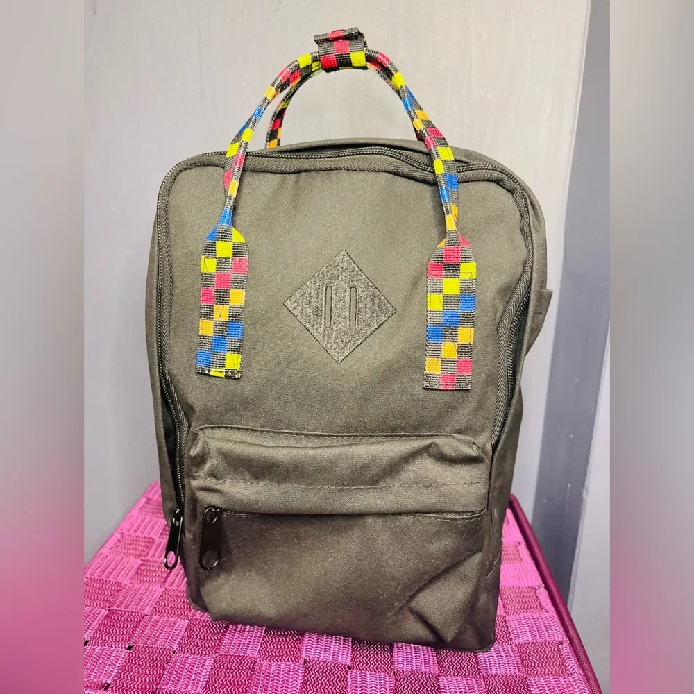 Black Multi Color Mini Backpack - Picture 7 of 8